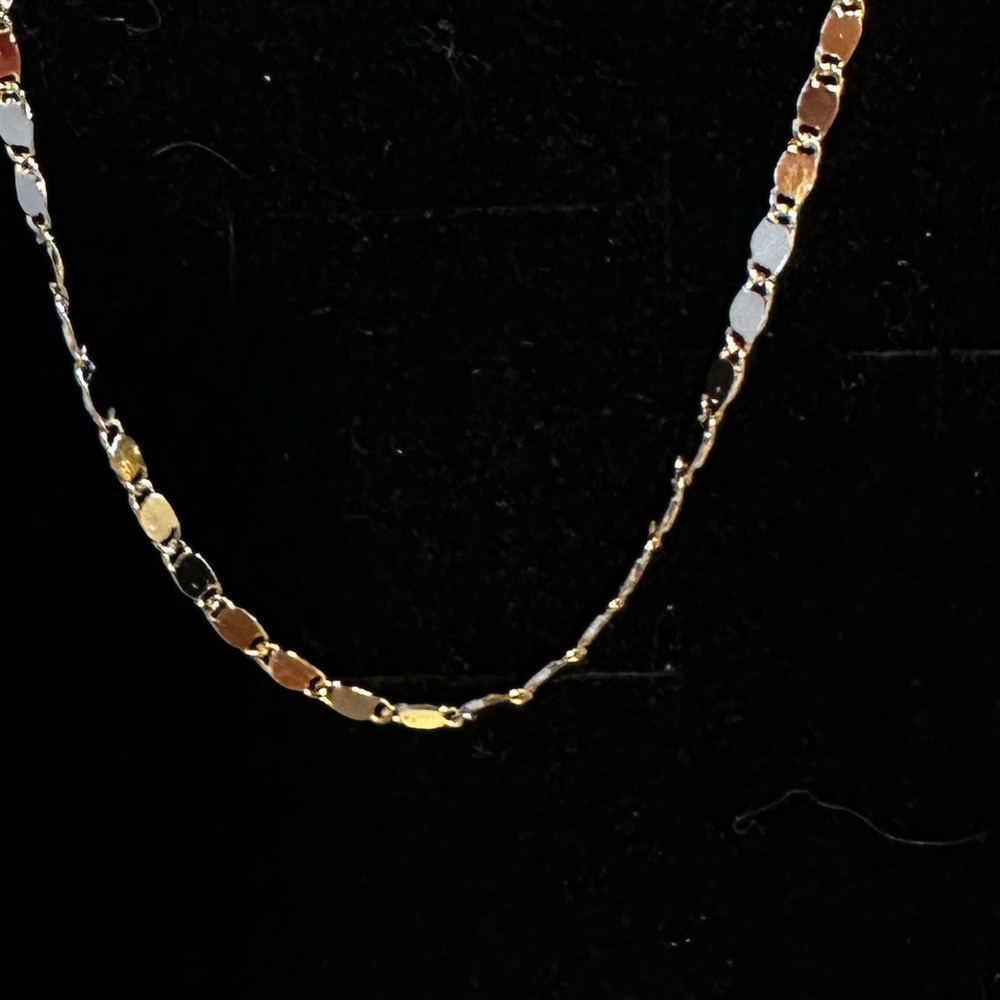 Gold over Sterling Silver 22” Valentino chain.